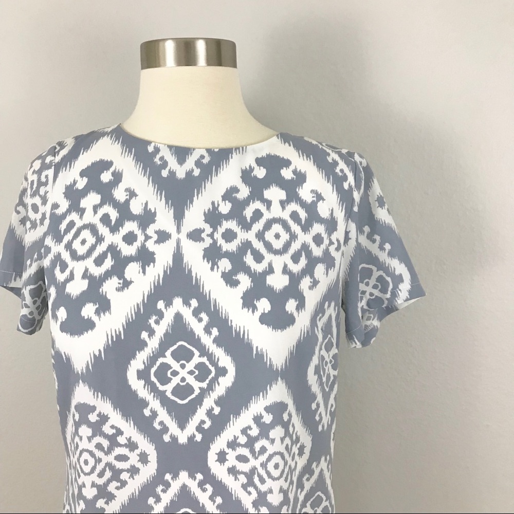 Lulus small Ikat Shift Dress Blue Give Me Print - Picture 3 of 8